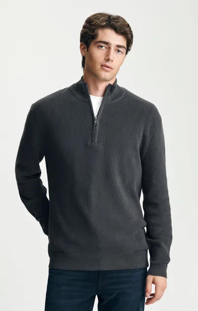 Mavi Quarter Zip Sweater In Unexplored In Gray
