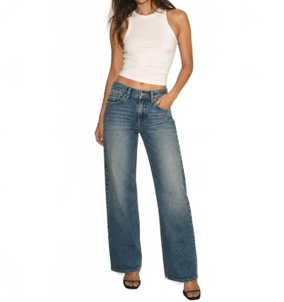Mavi Taylor Mid-rise Straight Jean In Blue