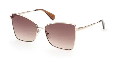Max & Co Mo0027 32f Women's Sunglasses Gold Size 59
