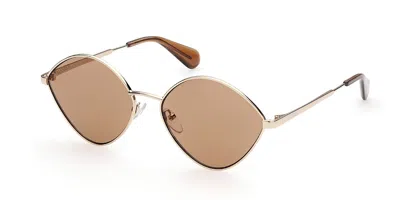 Max & Co Mo0028 Leaf 32e Women's Sunglasses Gold Size 57
