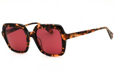 Max & Co Mo0055 55s Coloured Havana/bordeaux In Pink