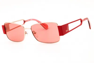 Max & Co Mo0070 28s Shiny Rose Gold/bordeaux In Pink