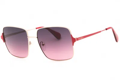 Max & Co Mo0072 28b Shiny Rose Gold/smoke Gradient In Purple