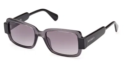 Max & Co Mo0074 20b Women's Sunglasses Grey Size 53 In Transparent Grey