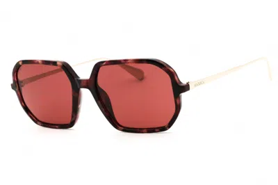 Max & Co Mo0087 55s Coloured Havana/bordeaux In Pink