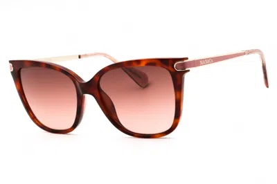 Max & Co Mo0100 52f Dark Havana/brown Gradient In Pink