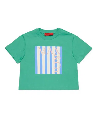 Max & Co Max&co. T-shirt With Logo In Green