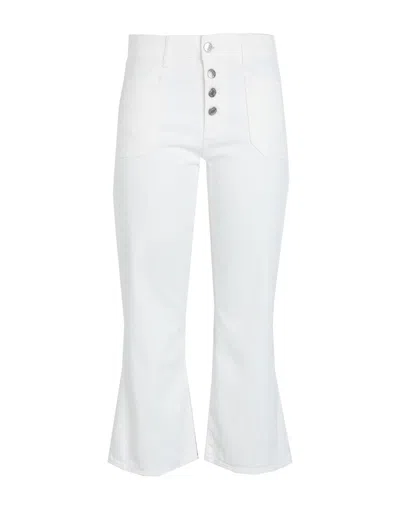 Max & Co . Woman Jeans Off White Size 8 Cotton, Elastane