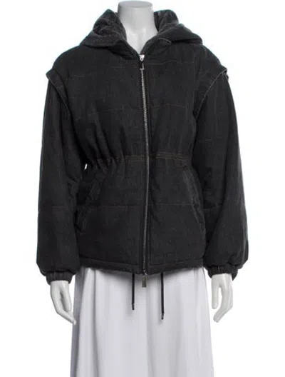Pre-owned Max & Moi Down Jacket In Grey