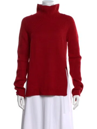 Pre-owned Max & Moi Wool Turtleneck Sweater In Red