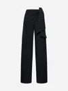 Max Mara Arsenio Wool Felt Trousers In Grey