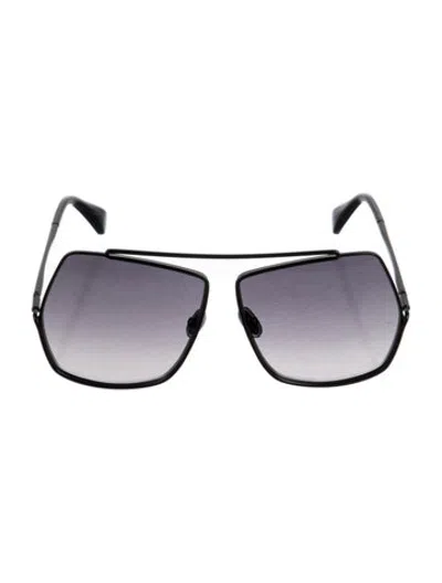 Pre-owned Max Mara Aviator Gradient Sunglasses In Black