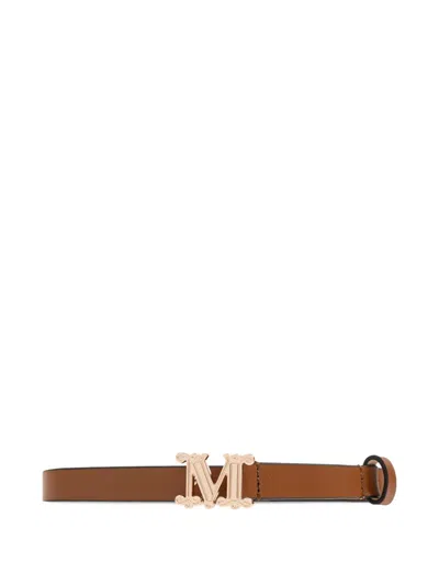 Max Mara Aziata Buckle Belt In Brown