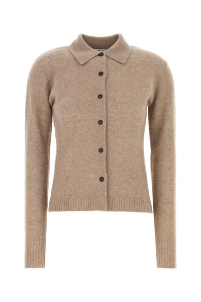 Max Mara Beige O Tan Stretch Cashmere Blend Durante Cardigan In Nude