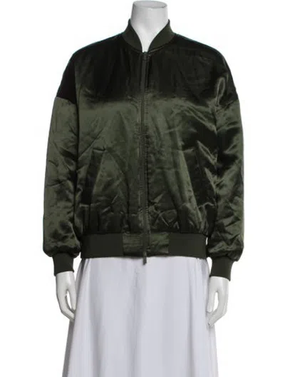 Pre-owned Max Mara Bomber Jacket In Green