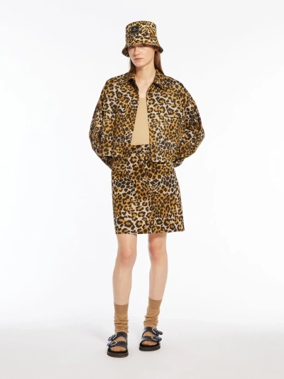 Max Mara Cotton Twill Shirt In Beige