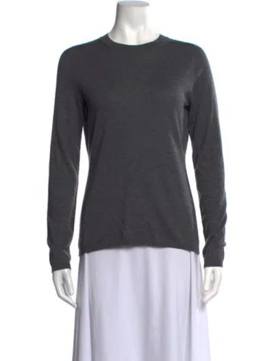 Pre-owned Max Mara Crew Neck Sweater In Grey