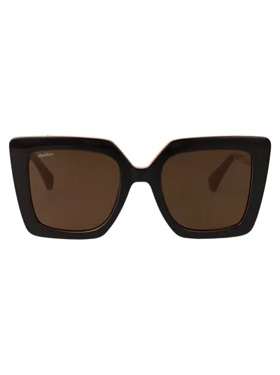 Max Mara Dark Brown Injectate Sunglasses