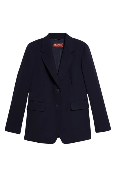 Max Mara Dingey Wool Crepe Blazer In Navy