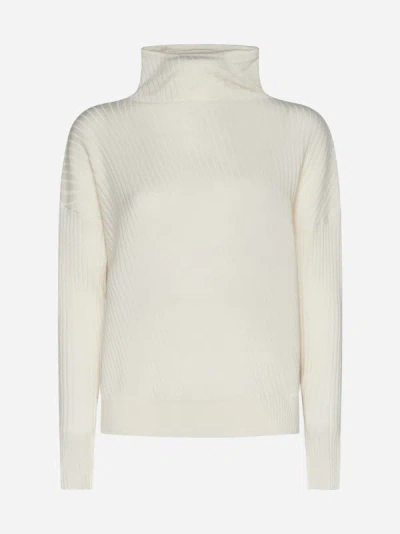 Max Mara Emmy Wool And Cashmere Sweater In Ivory