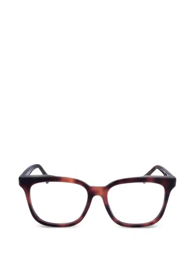 Max Mara Eyewear Tortoiseshell-effect Square-frame Glasses In Yellow