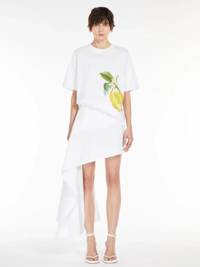 Max Mara Floral-print T-shirt In White