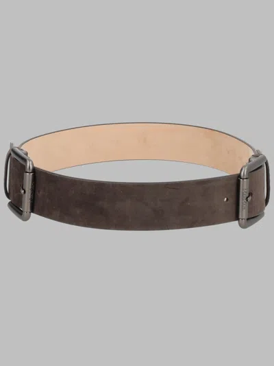 Max Mara Leather Belt With Studded Detail In Brown