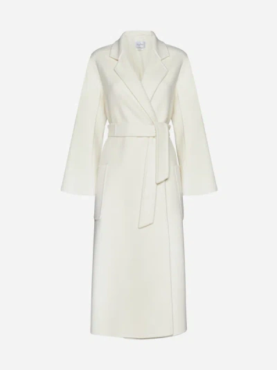 Max Mara Ludmilla Cashmere Coat In White