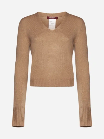 Max Mara Mario Cashmere Sweater In Camel