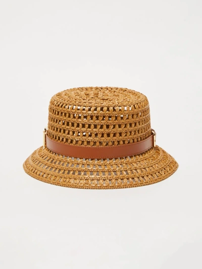 Max Mara Stylish Tobacco Hat For Women In Brown