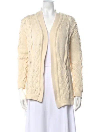 Pre-owned Max Mara Open Front Sweater In Neutrals