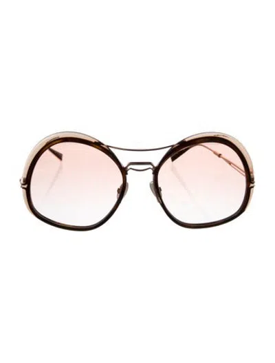 Pre-owned Max Mara Oversize Gradient Sunglasses In Pink