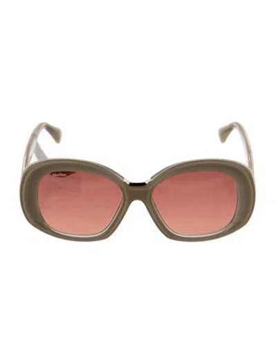 Pre-owned Max Mara Oversize Tinted Sunglasses W/ Tags In Brown