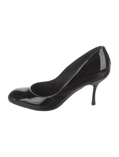 Pre-owned Max Mara Patent Leather Pumps In Black