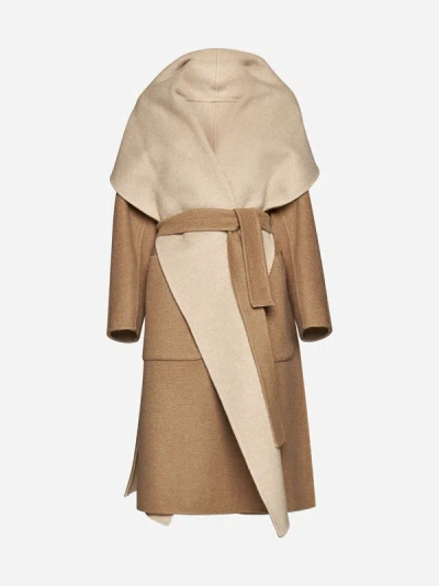 Max Mara Senna Camer Hair Coat In Camel