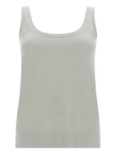 Max Mara Silk Cashmere Camisole Top In Metallic