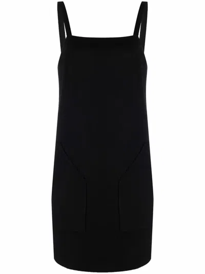 Max Mara Sleeveless Knitted Mini Dress In Black