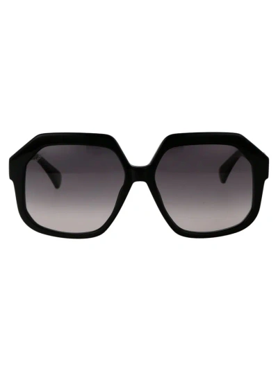 Max Mara Square Frame Sunglasses In Black