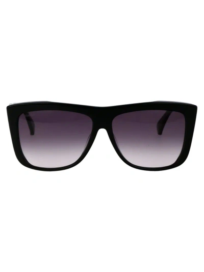 Max Mara Square Frame Sunglasses In Black