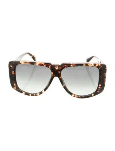 Pre-owned Max Mara Square Gradient Sunglasses In Brown