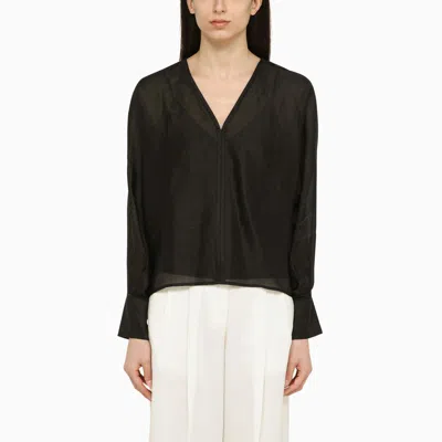 Max Mara Studio | Black Ramié Blouse