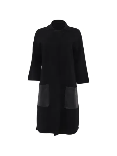 Pre-owned Max Mara Studio Single-breasted Coat In Black