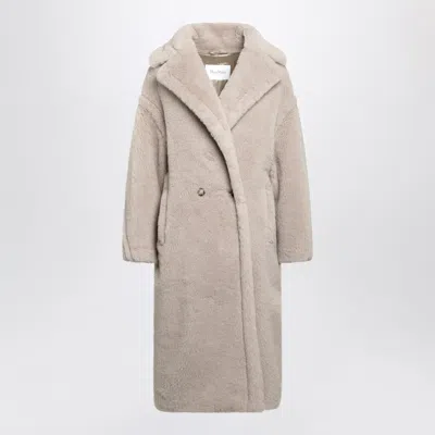 Max Mara Teddy Bear Icon Mini Coat In Alpaca And Wool With Wide Lapels In Neutral