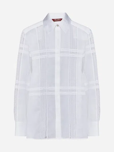 Max Mara Tequila Cotton Shirt In White