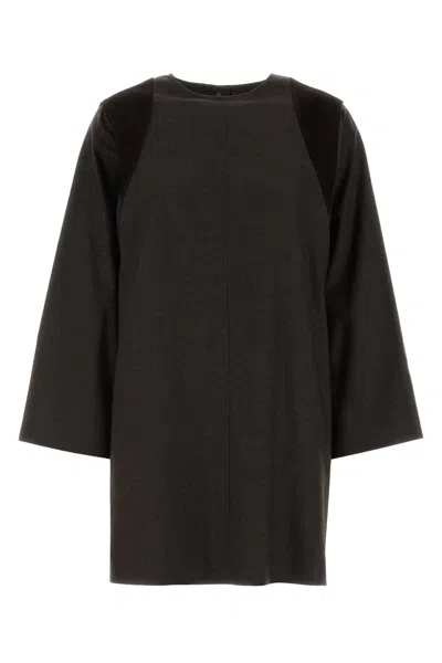 Max Mara Vanesio Stretch Wool Mini Dress In Black