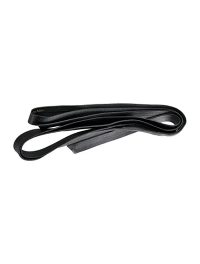 Pre-owned Max Mara Vintage Skinny Waist Belt In Black