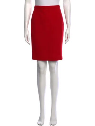 Pre-owned Max Mara Virgin Wool Mini Skirt In Red