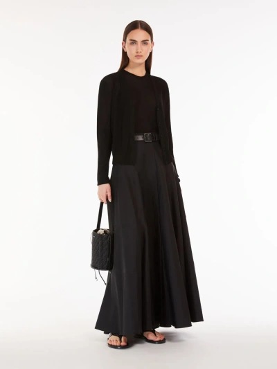Max Mara Viscose Yarn Top In Black