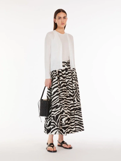 Max Mara Viscose Yarn Top In Optical White