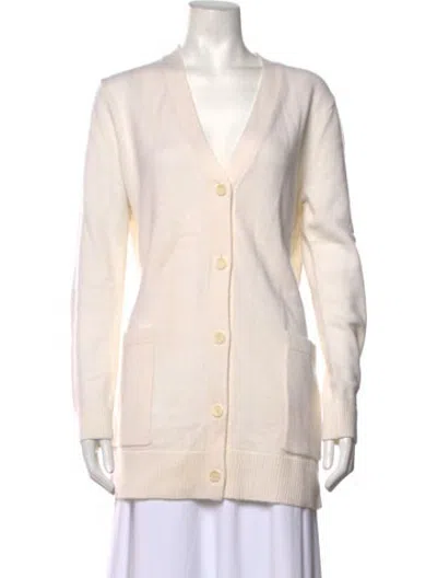 Pre-owned Max Mara V-neck Sweater In Neutrals